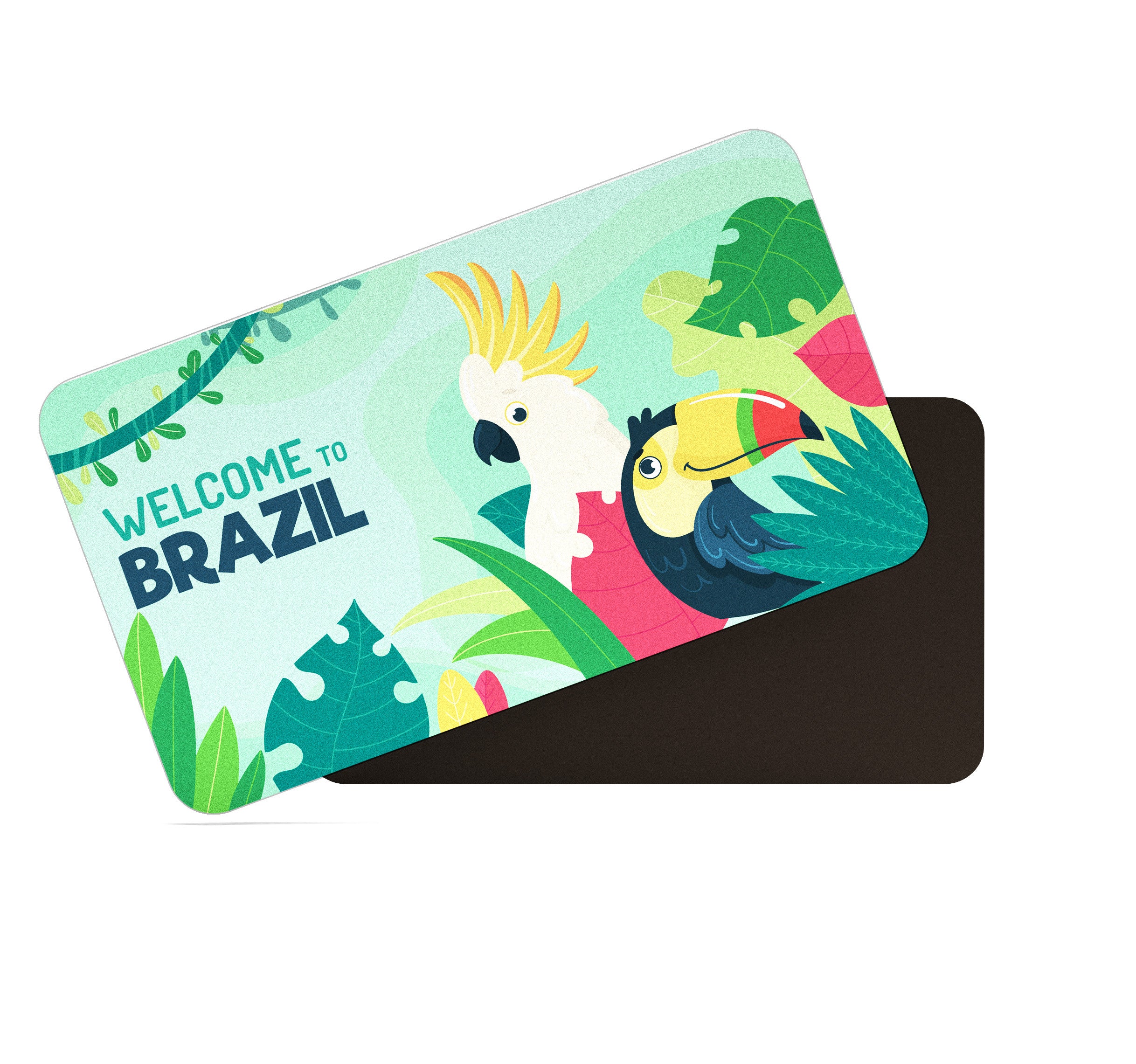 dhcrafts Rectangular Fridge Magnet Multicolor Brazil Design Pack of 1 (8.6cm x 5.4cm)
