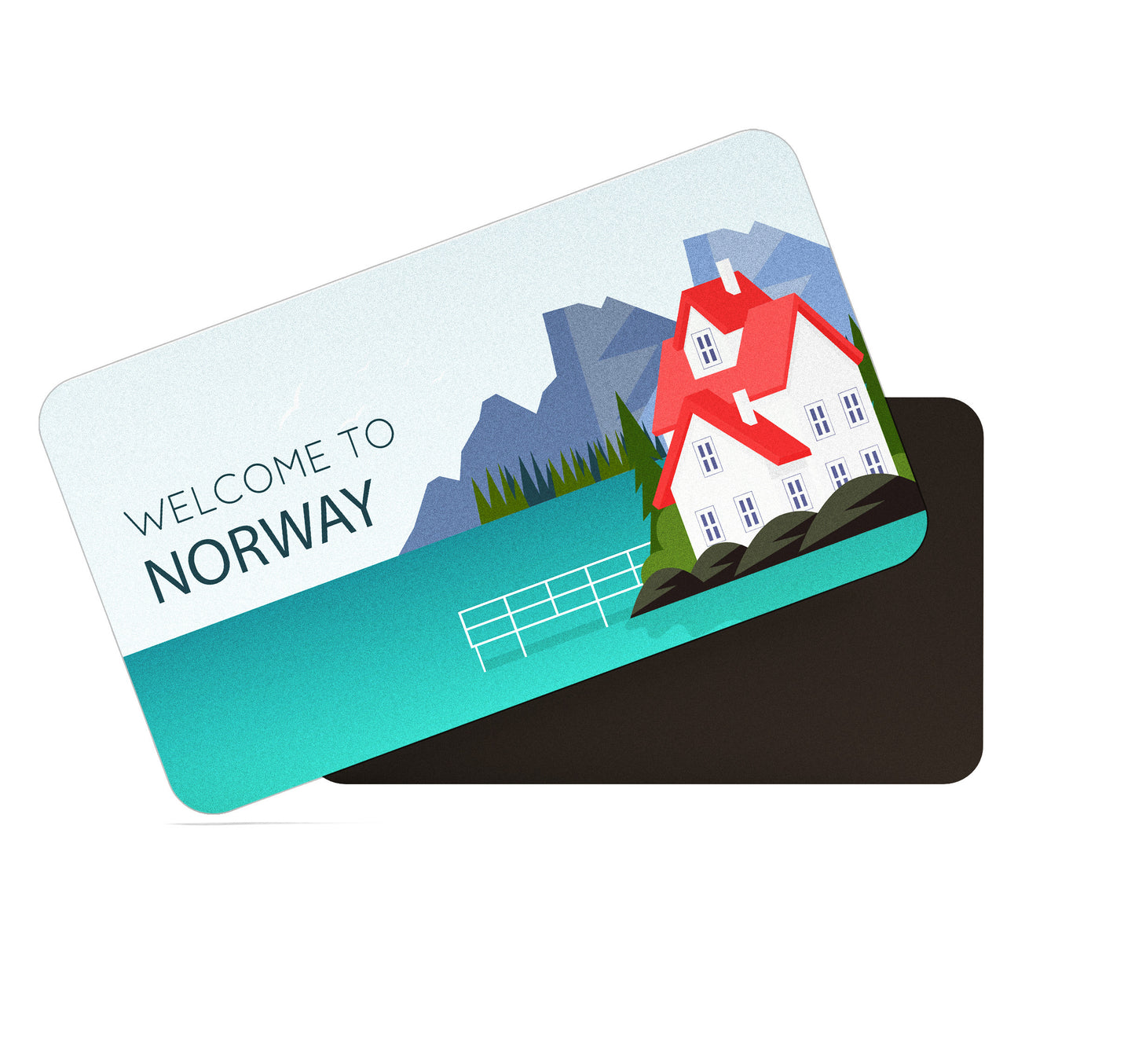 dhcrafts Rectangular Fridge Magnet Multicolor Norway Design Pack of 1 (8.6cm x 5.4cm)