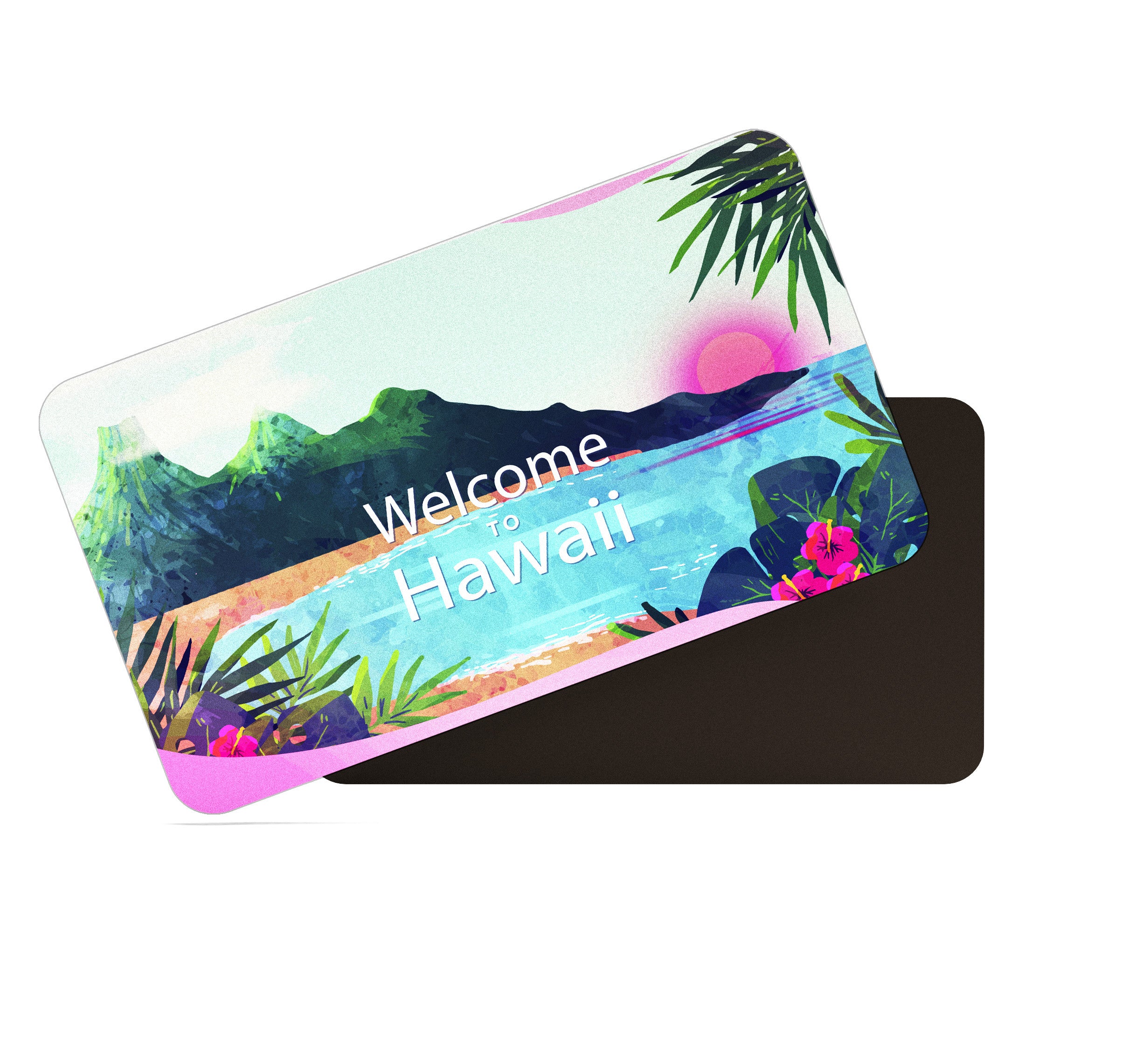 dhcrafts Rectangular Fridge Magnet Multicolor Hawaii D3 Design Pack of 1 (8.6cm x 5.4cm)