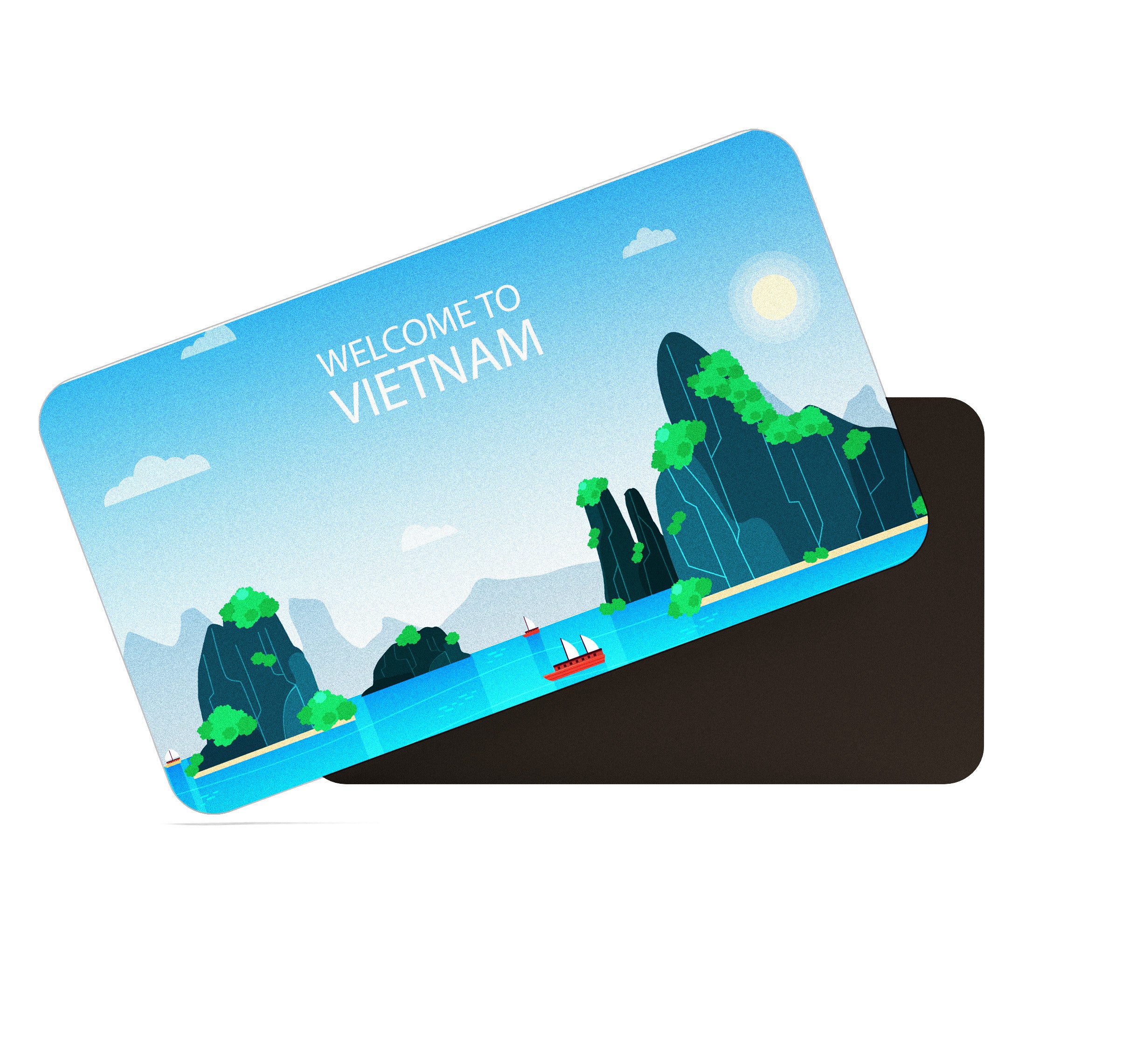 dhcrafts Rectangular Fridge Magnet Multicolor Vietnam D3 Design Pack of 1 (8.6cm x 5.4cm)