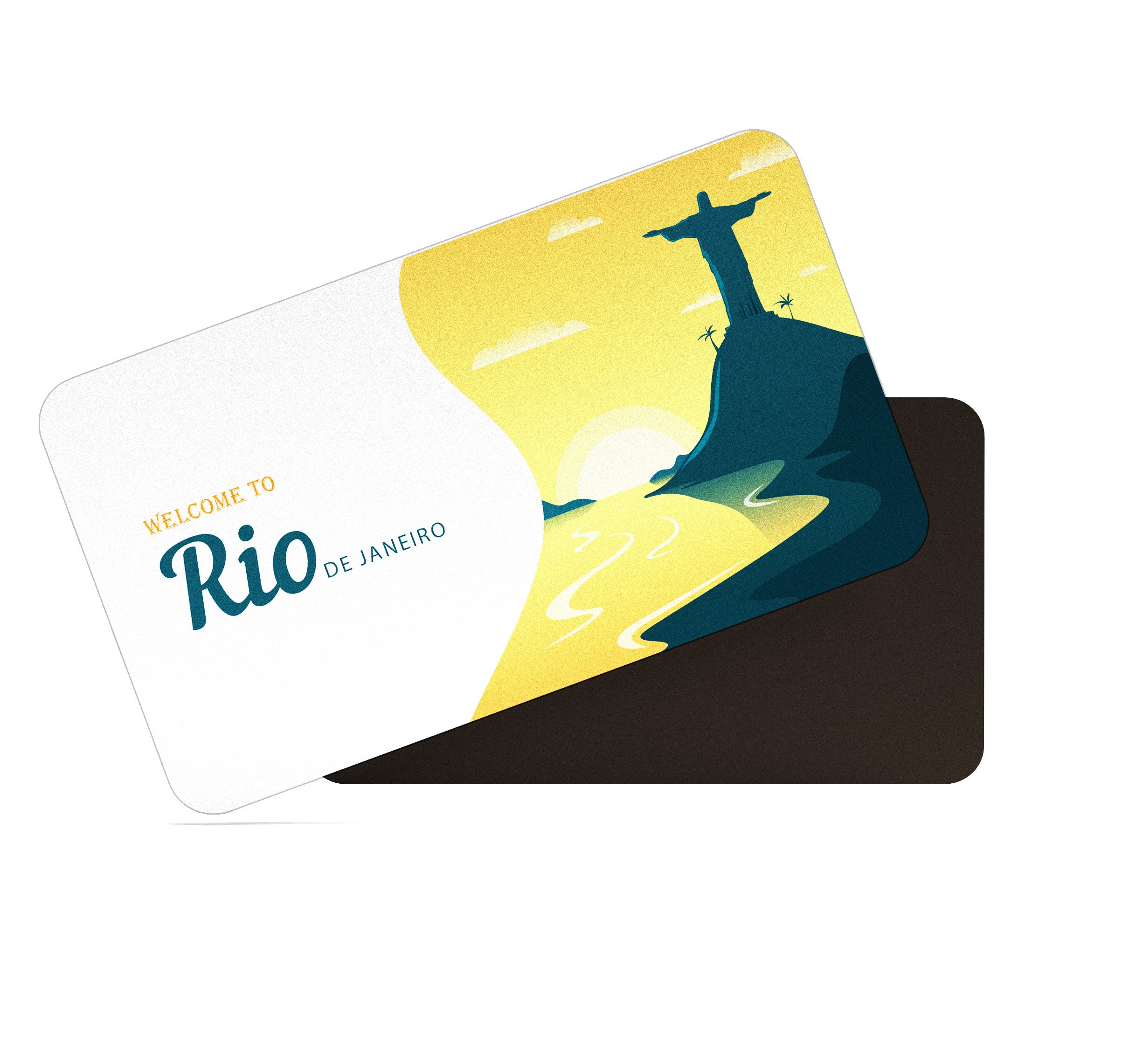 dhcrafts Rectangular Fridge Magnet Multicolor Rio De Janeiro Design Pack of 1 (8.6cm x 5.4cm)