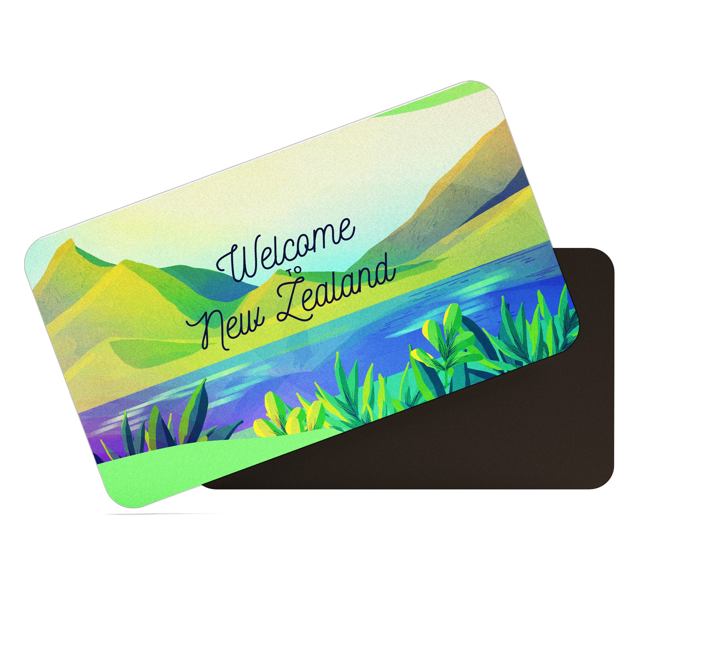 dhcrafts Rectangular Fridge Magnet Multicolor New Zealand Design Pack of 1 (8.6cm x 5.4cm)