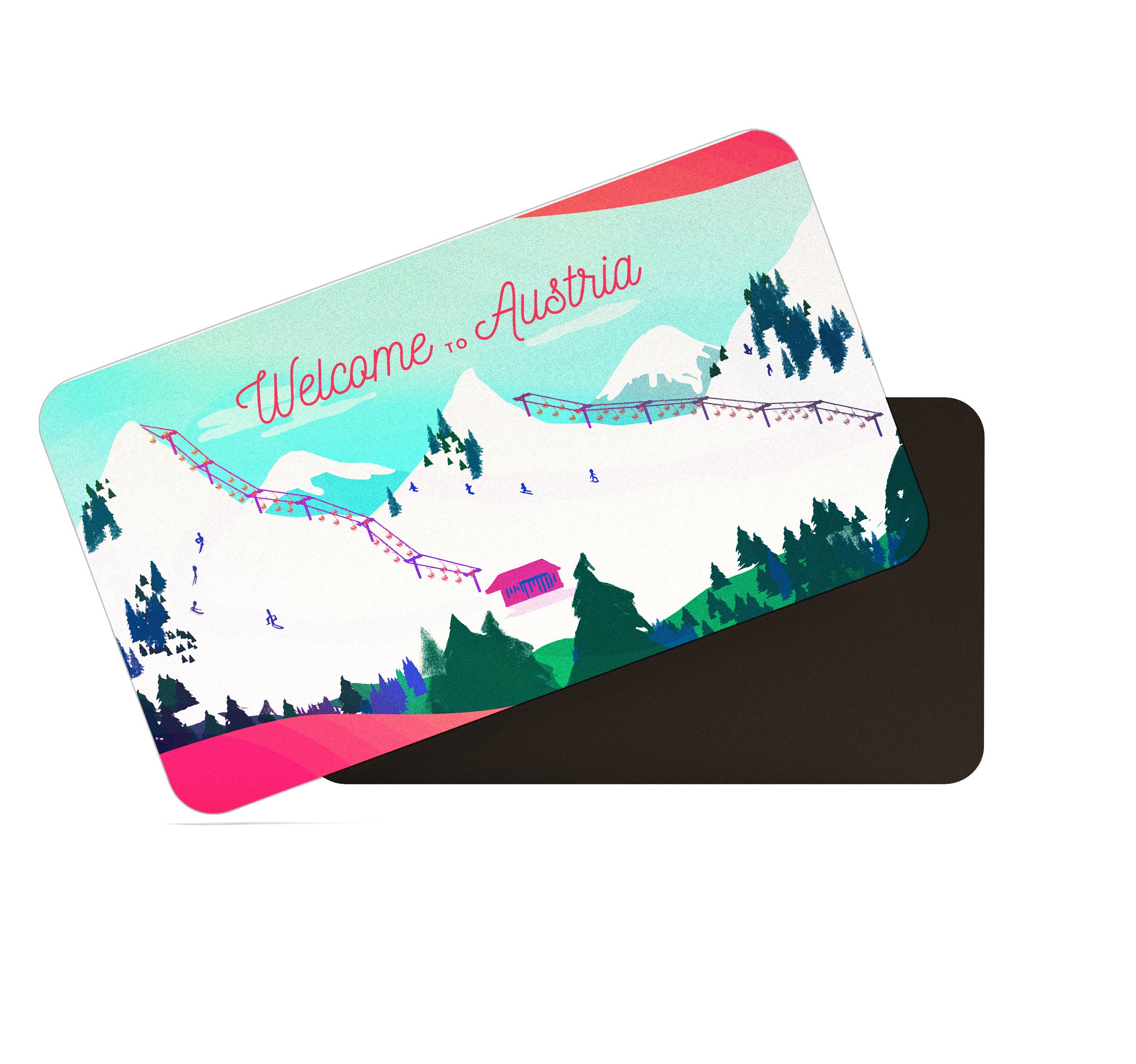 dhcrafts Rectangular Fridge Magnet Multicolor Austria Design Pack of 1 (8.6cm x 5.4cm)