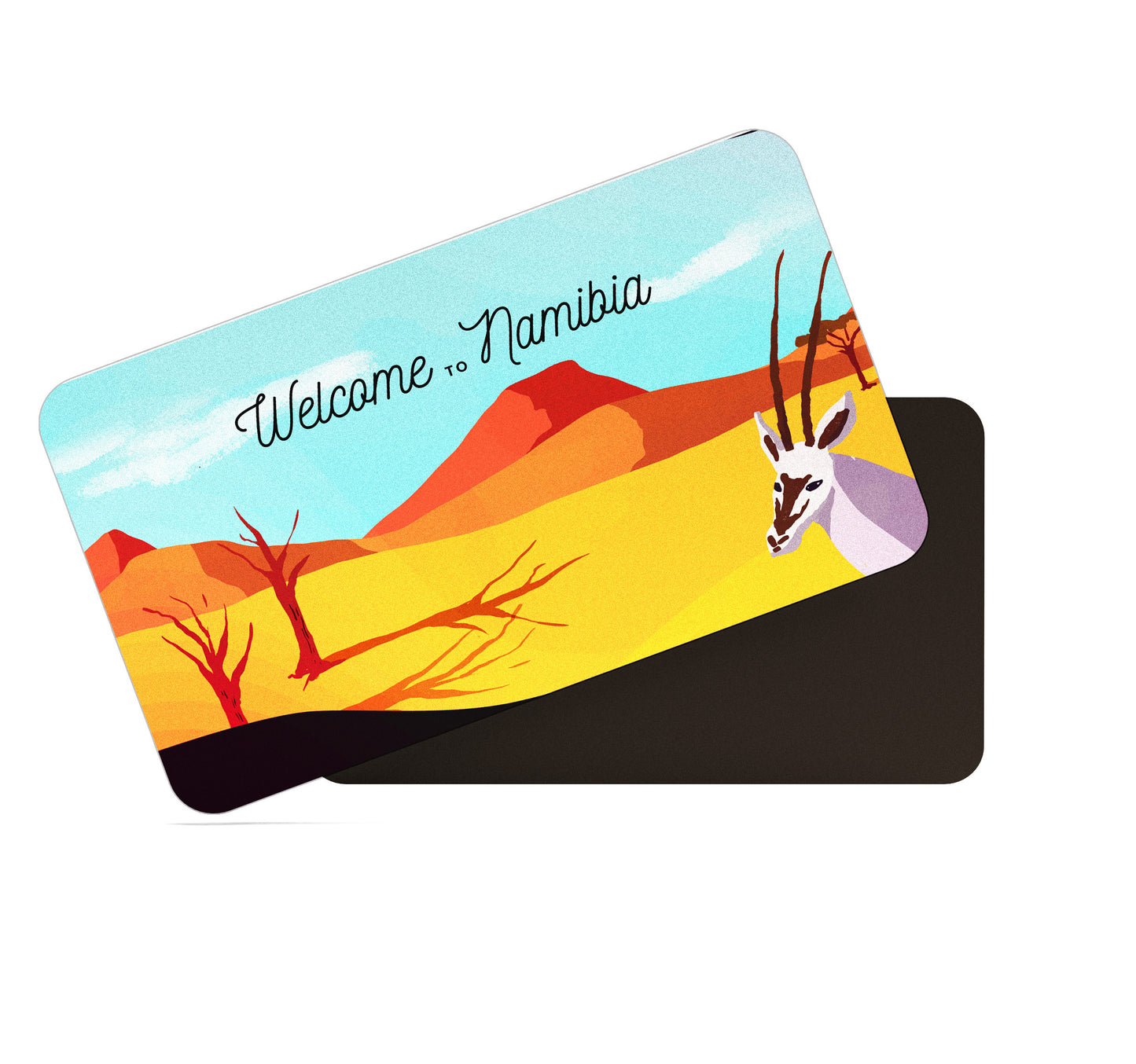 dhcrafts Rectangular Fridge Magnet Multicolor Namibia Design Pack of 1 (8.6cm x 5.4cm)