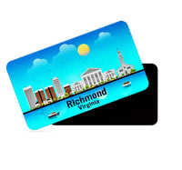 dhcrafts Rectangular Fridge Magnet Blue Virginia Richmond Design Pack of 1 (8.6cm x 5.4cm)
