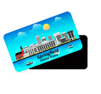 dhcrafts Rectangular Fridge Magnet Blue United States Springfield Design Pack of 1 (8.6cm x 5.4cm)