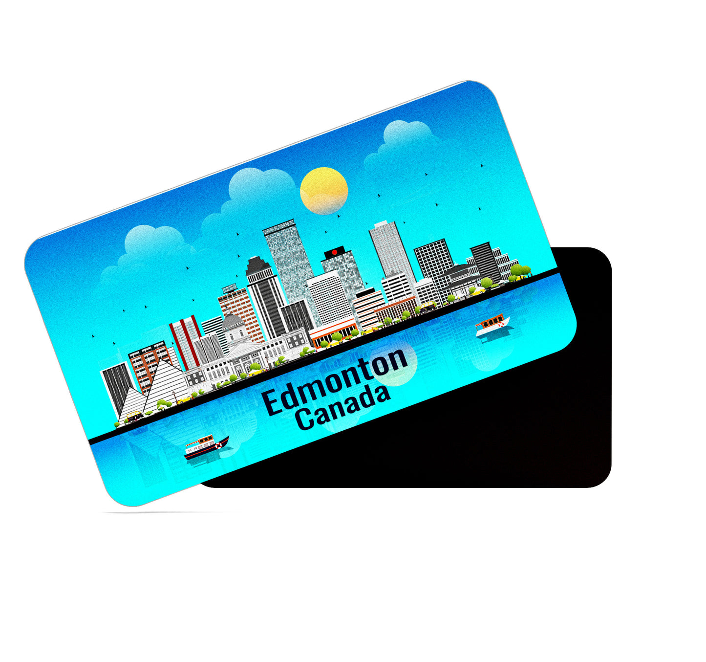 dhcrafts Rectangular Fridge Magnet Blue Canada Edmonton Design Pack of 1 (8.6cm x 5.4cm)