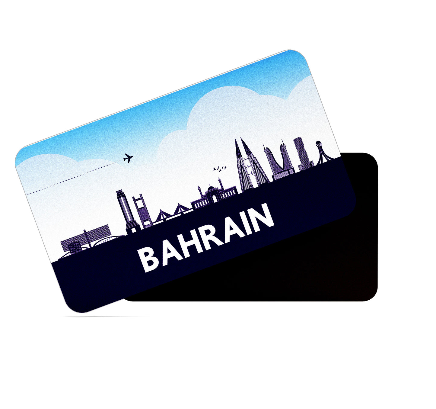 dhcrafts Rectangular Fridge Magnet Purple Bahrain Design Pack of 1 (8.6cm x 5.4cm)
