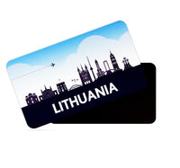 dhcrafts Rectangular Fridge Magnet Purple Lithuania Design Pack of 1 (8.6cm x 5.4cm)