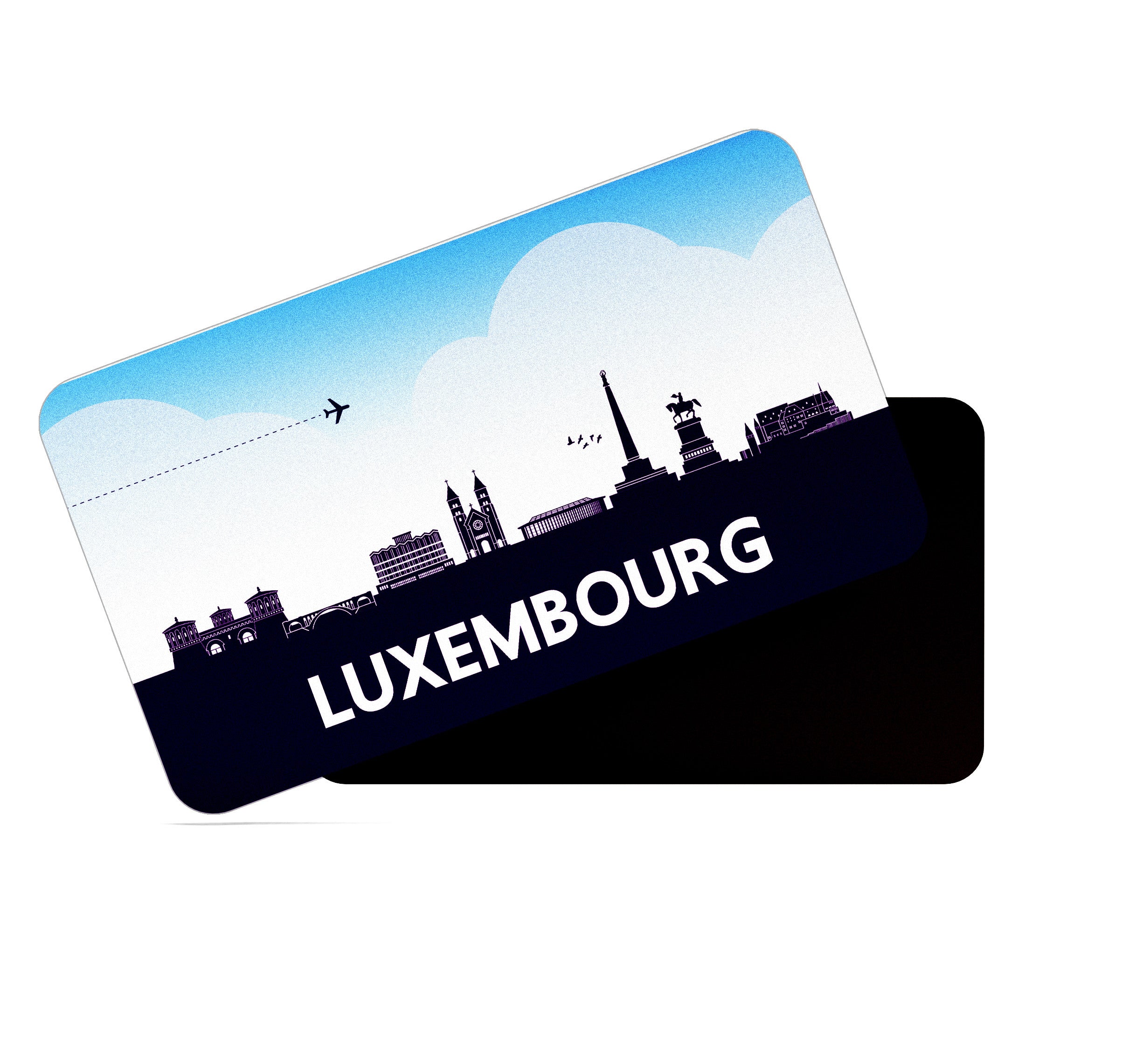 dhcrafts Rectangular Fridge Magnet Purple Luxembourg Design Pack of 1 (8.6cm x 5.4cm)