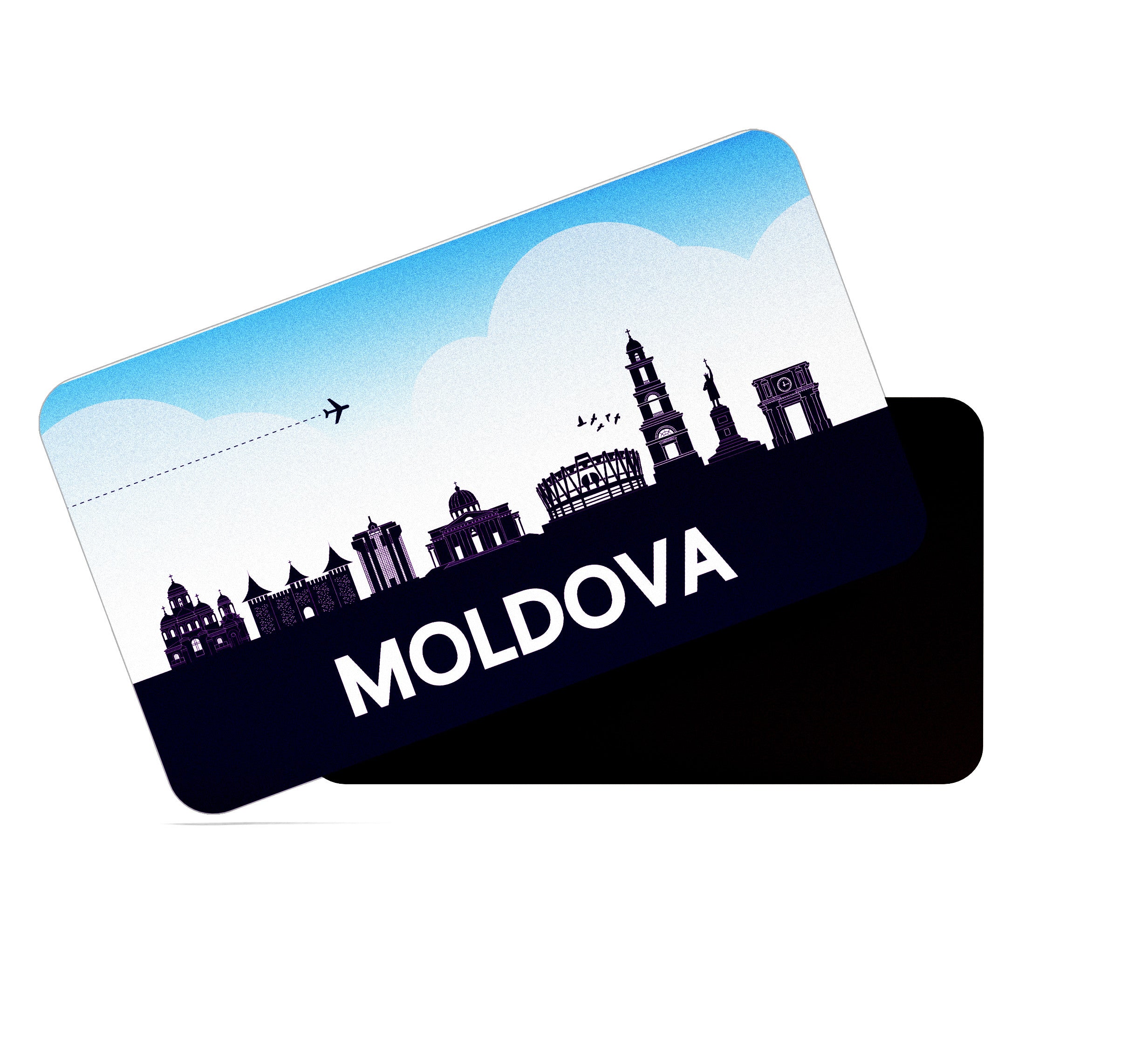 dhcrafts Rectangular Fridge Magnet Purple Moldova Design Pack of 1 (8.6cm x 5.4cm)