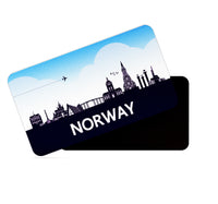 dhcrafts Rectangular Fridge Magnet Purple Norway Design Pack of 1 (8.6cm x 5.4cm)