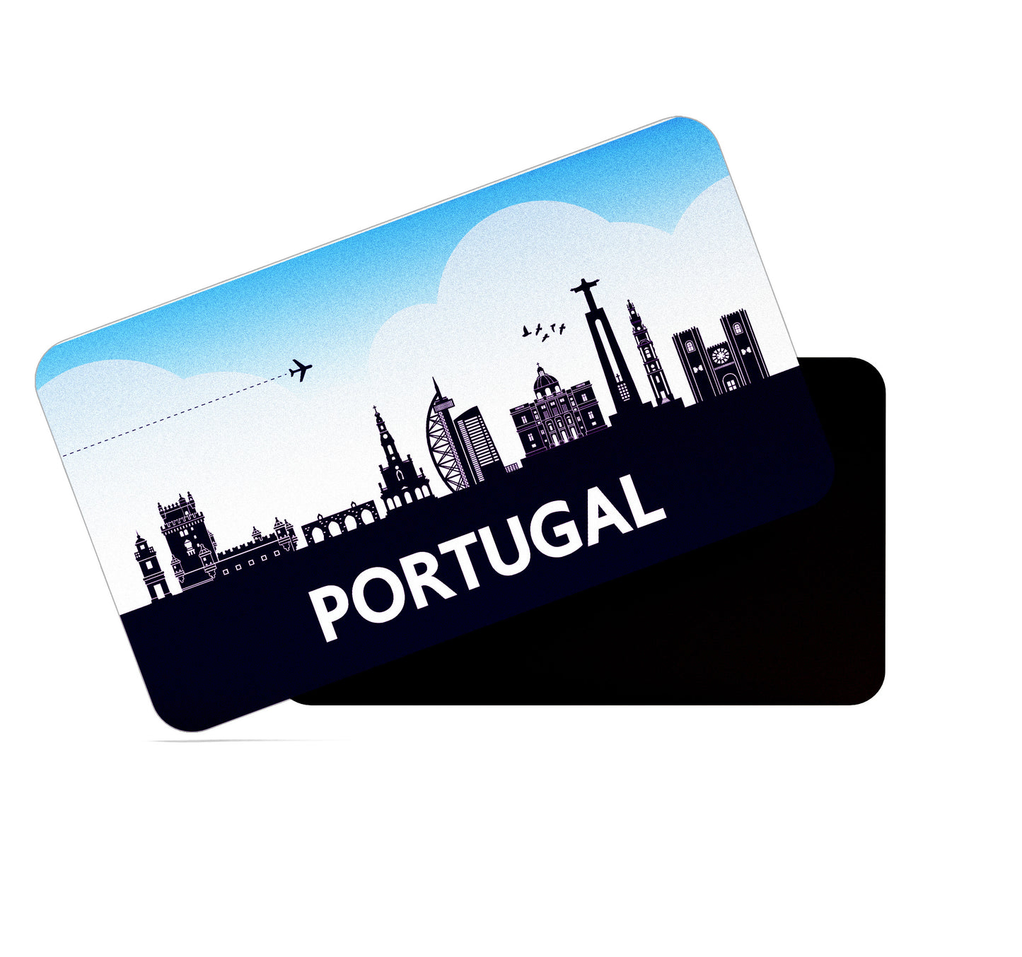 dhcrafts Rectangular Fridge Magnet Purple Portugal Design Pack of 1 (8.6cm x 5.4cm)