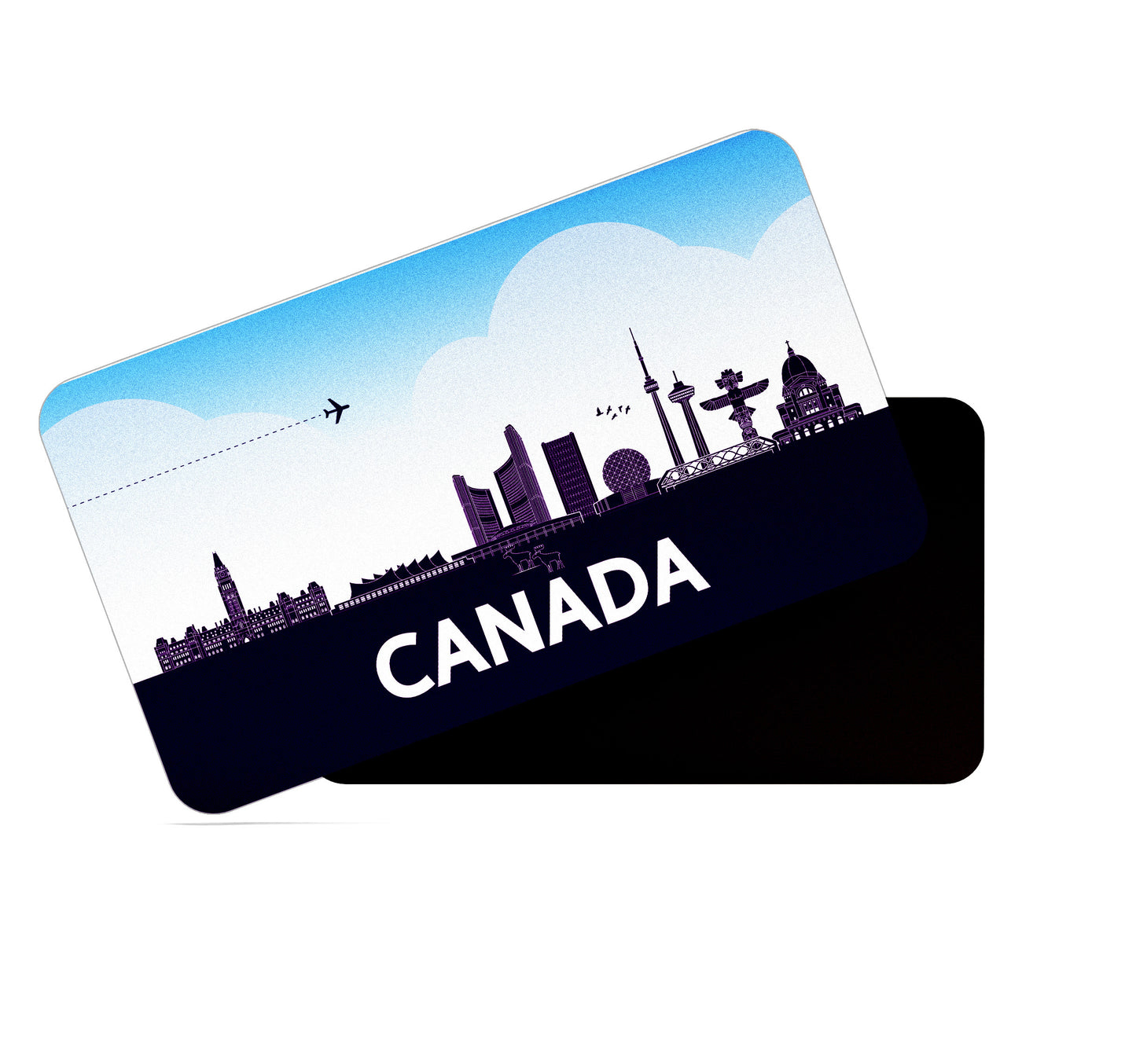dhcrafts Rectangular Fridge Magnet Purple Canada Design Pack of 1 (8.6cm x 5.4cm)