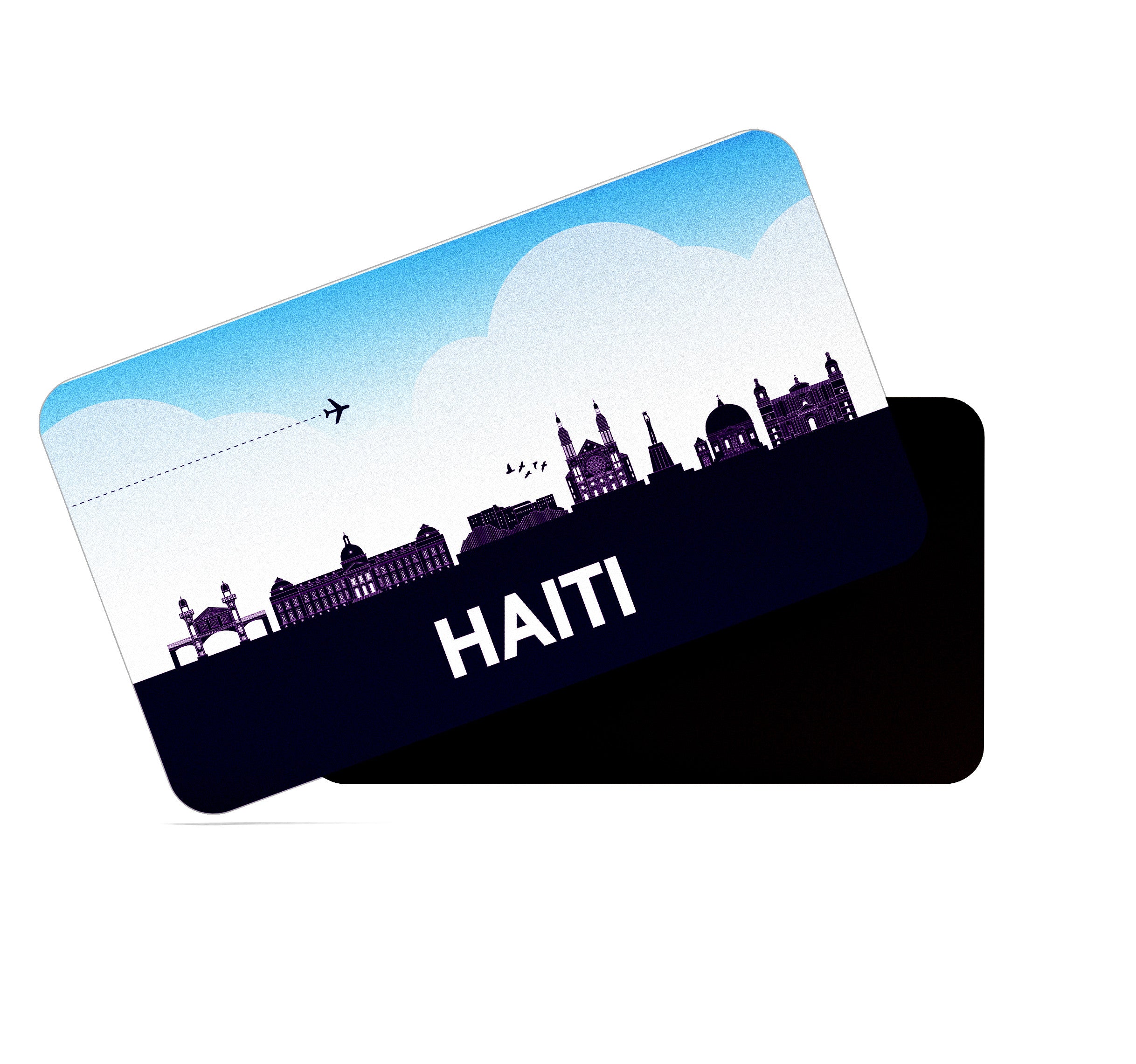 dhcrafts Rectangular Fridge Magnet Purple Haiti Design Pack of 1 (8.6cm x 5.4cm)