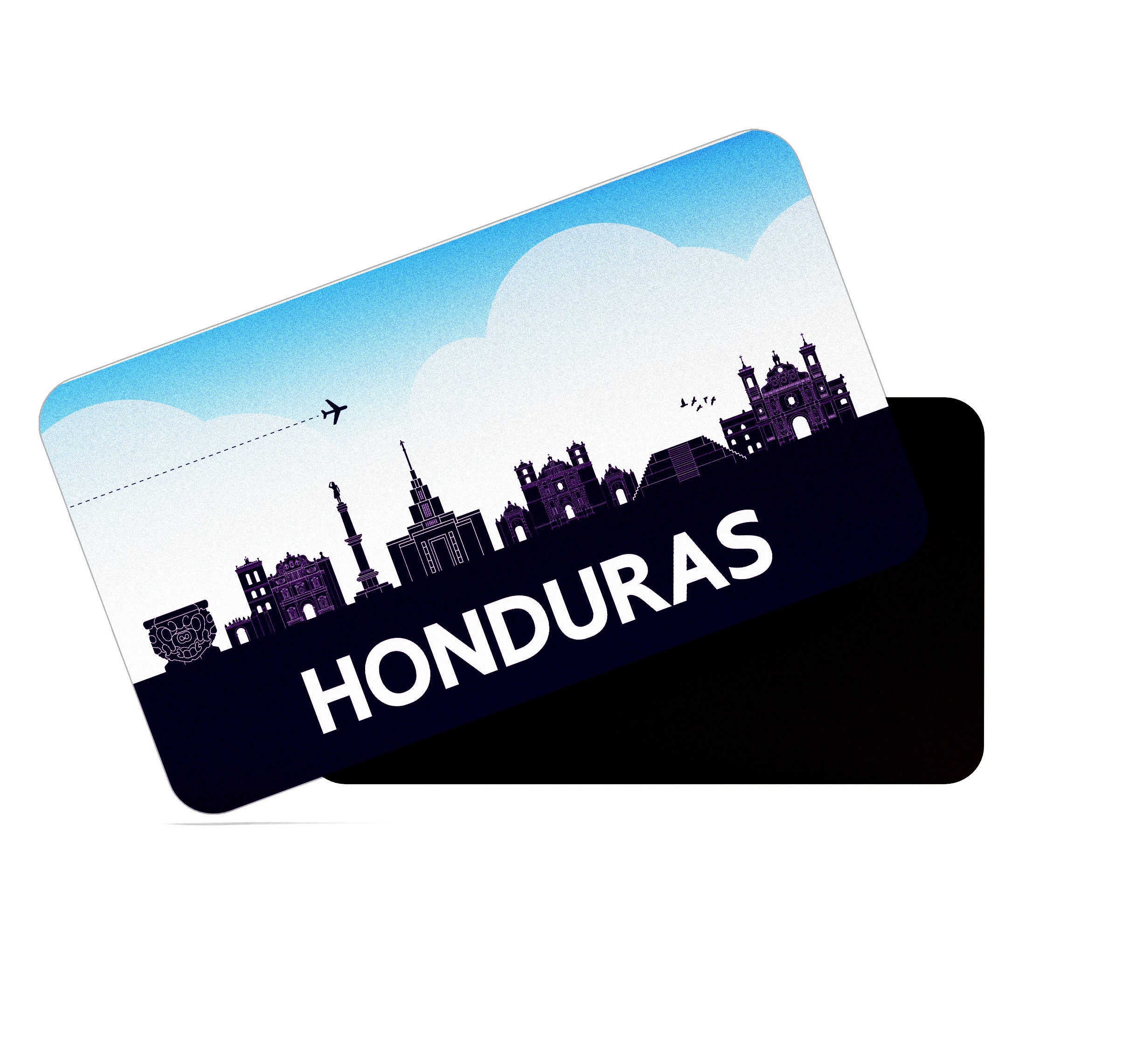 dhcrafts Rectangular Fridge Magnet Purple Honduras Design Pack of 1 (8.6cm x 5.4cm)