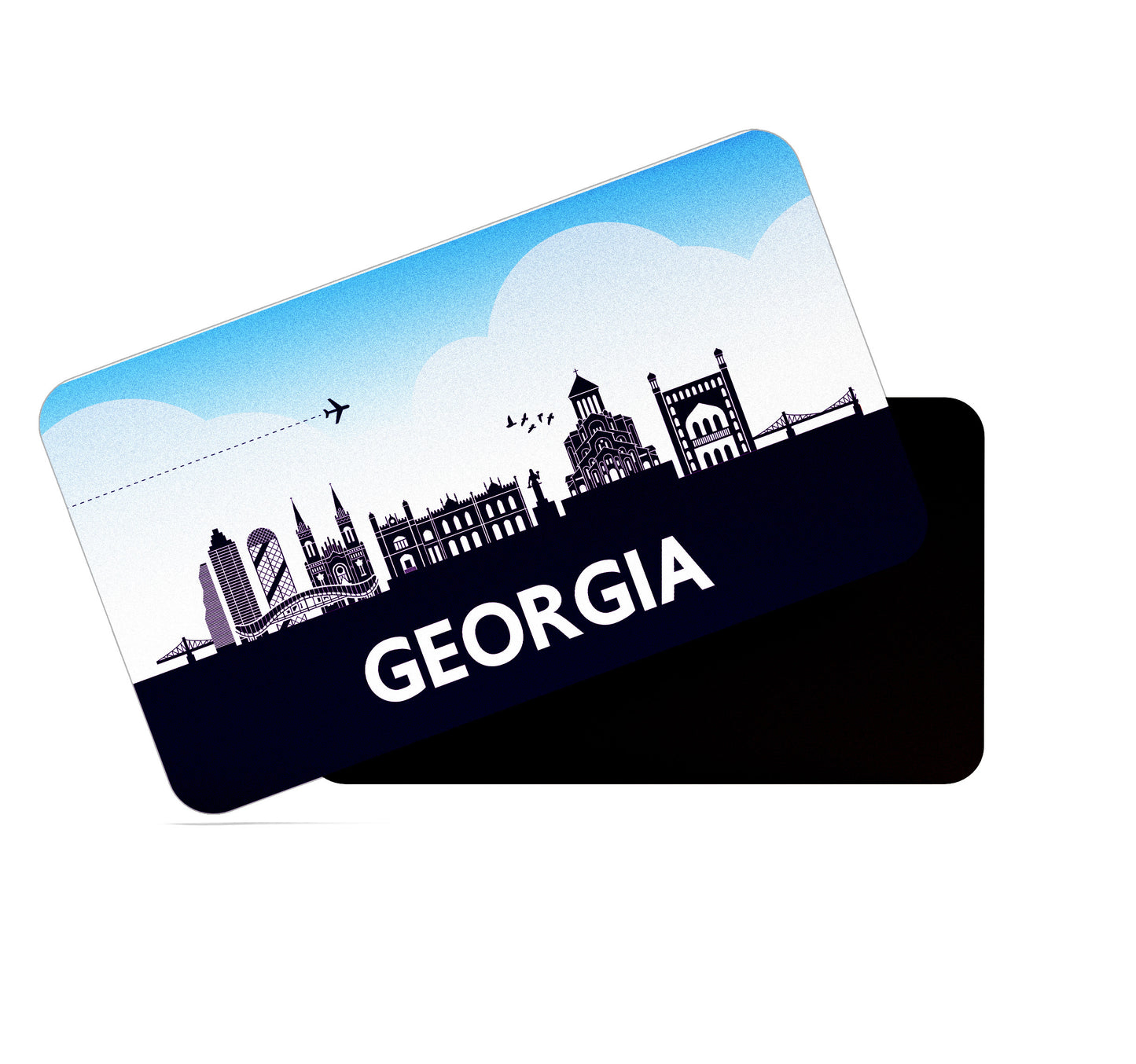 dhcrafts Rectangular Fridge Magnet Purple Georgia Design Pack of 1 (8.6cm x 5.4cm)