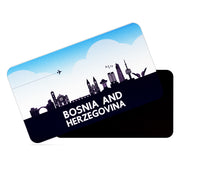 dhcrafts Rectangular Fridge Magnet Purple Bosnia And Herzegovina Design Pack of 1 (8.6cm x 5.4cm)
