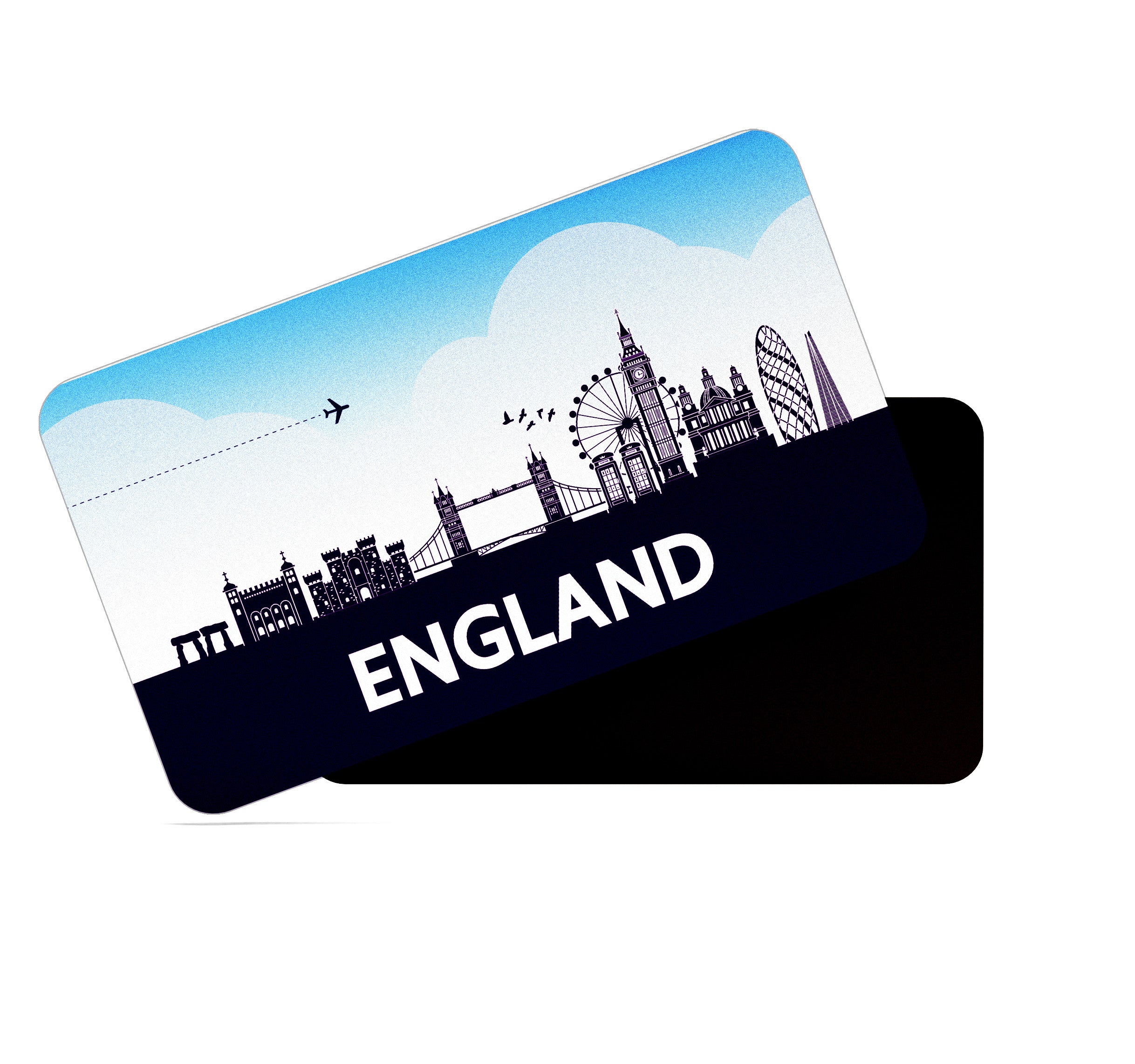 dhcrafts Rectangular Fridge Magnet Purple England Design Pack of 1 (8.6cm x 5.4cm)