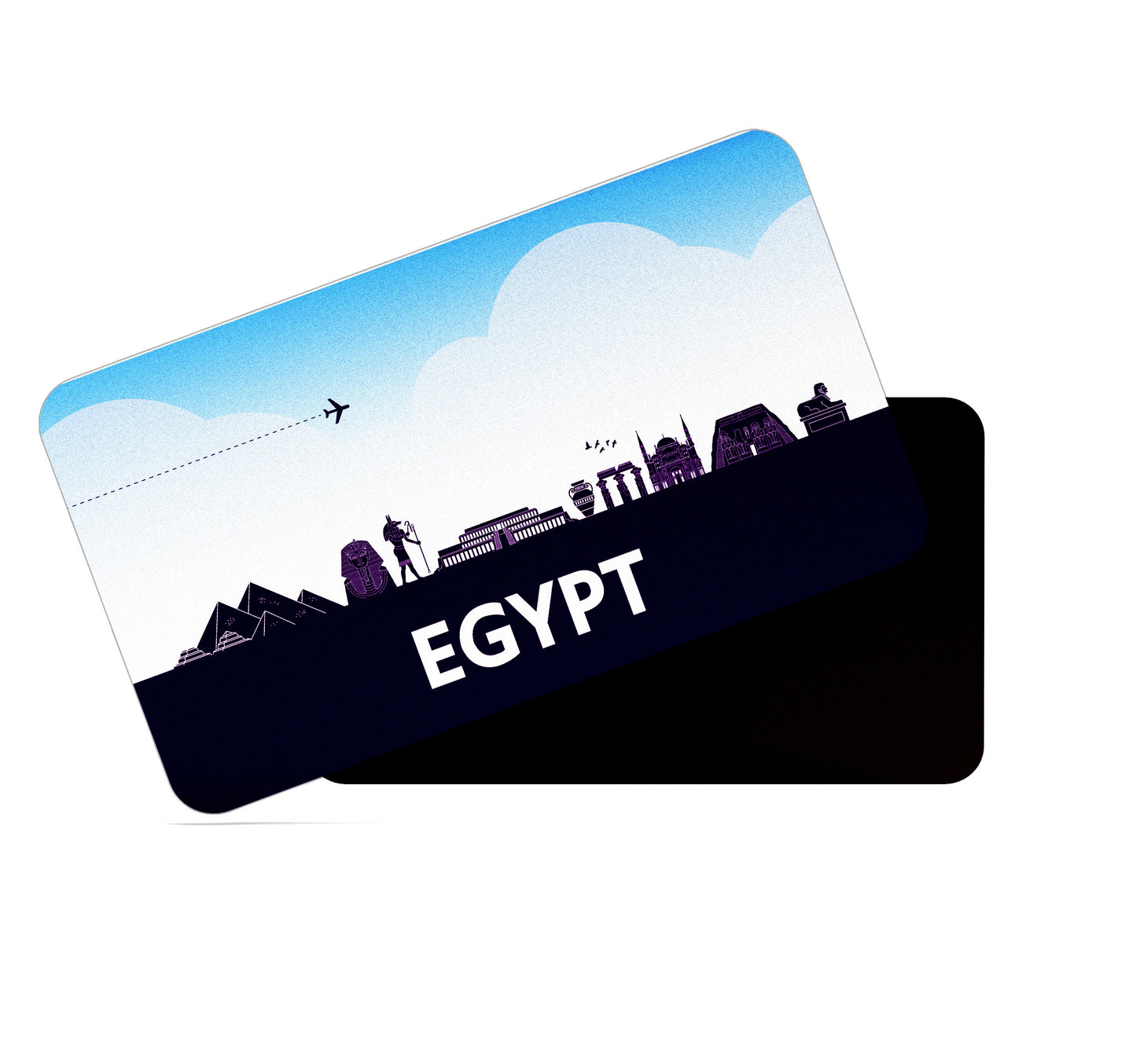 dhcrafts Rectangular Fridge Magnet Purple Egypt Design Pack of 1 (8.6cm x 5.4cm)