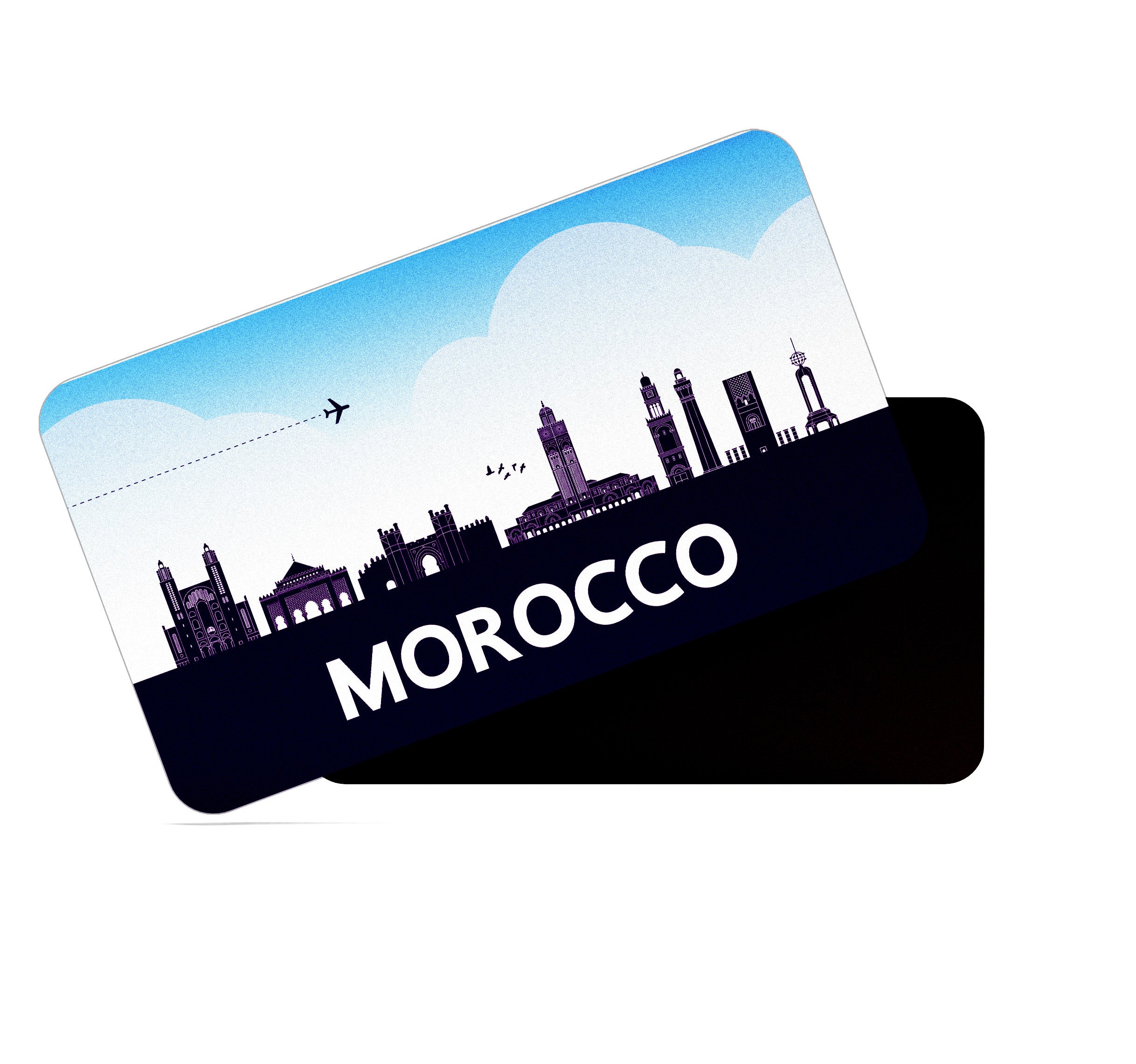 dhcrafts Rectangular Fridge Magnet Purple Morocco Design Pack of 1 (8.6cm x 5.4cm)