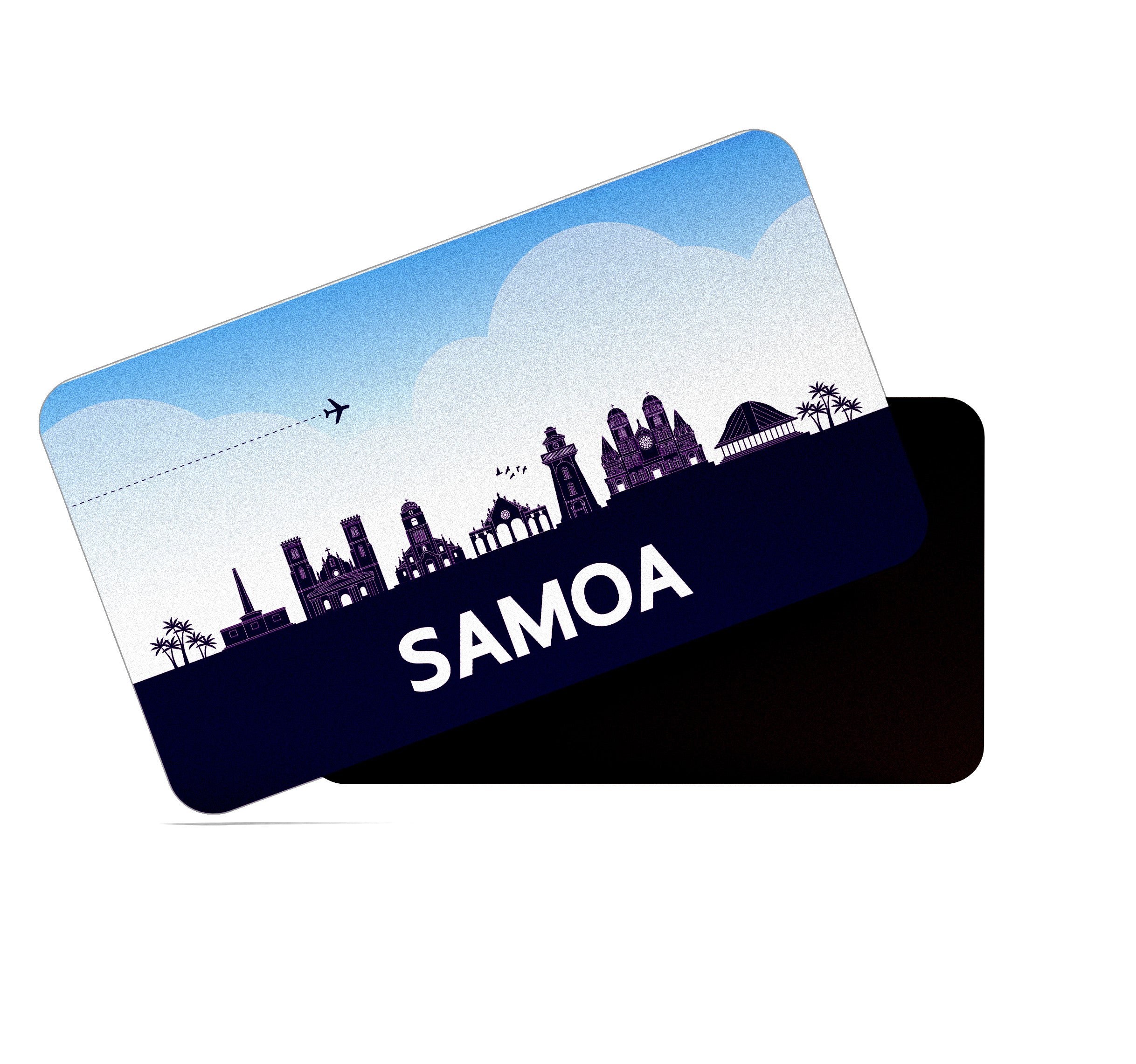 dhcrafts Rectangular Fridge Magnet Purple Samoa Design Pack of 1 (8.6cm x 5.4cm)