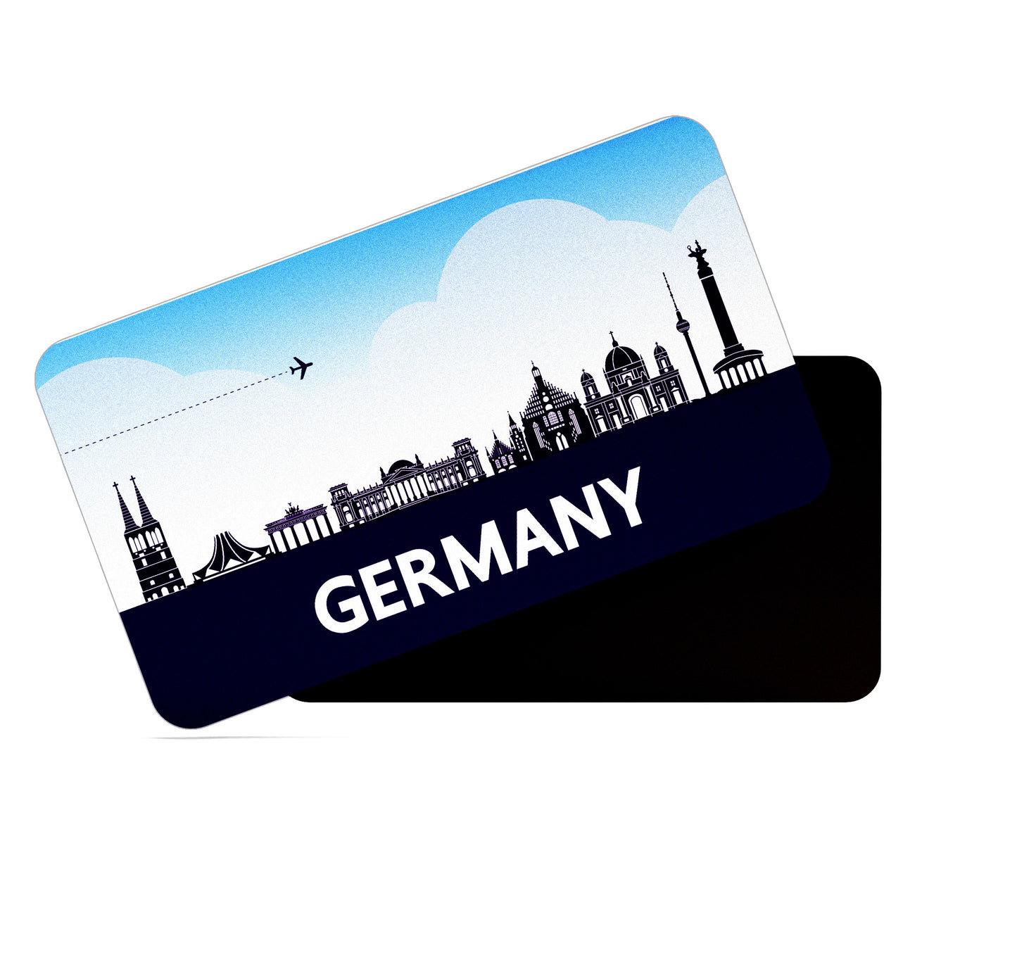dhcrafts Rectangular Fridge Magnet Purple Germany Design Pack of 1 (8.6cm x 5.4cm)