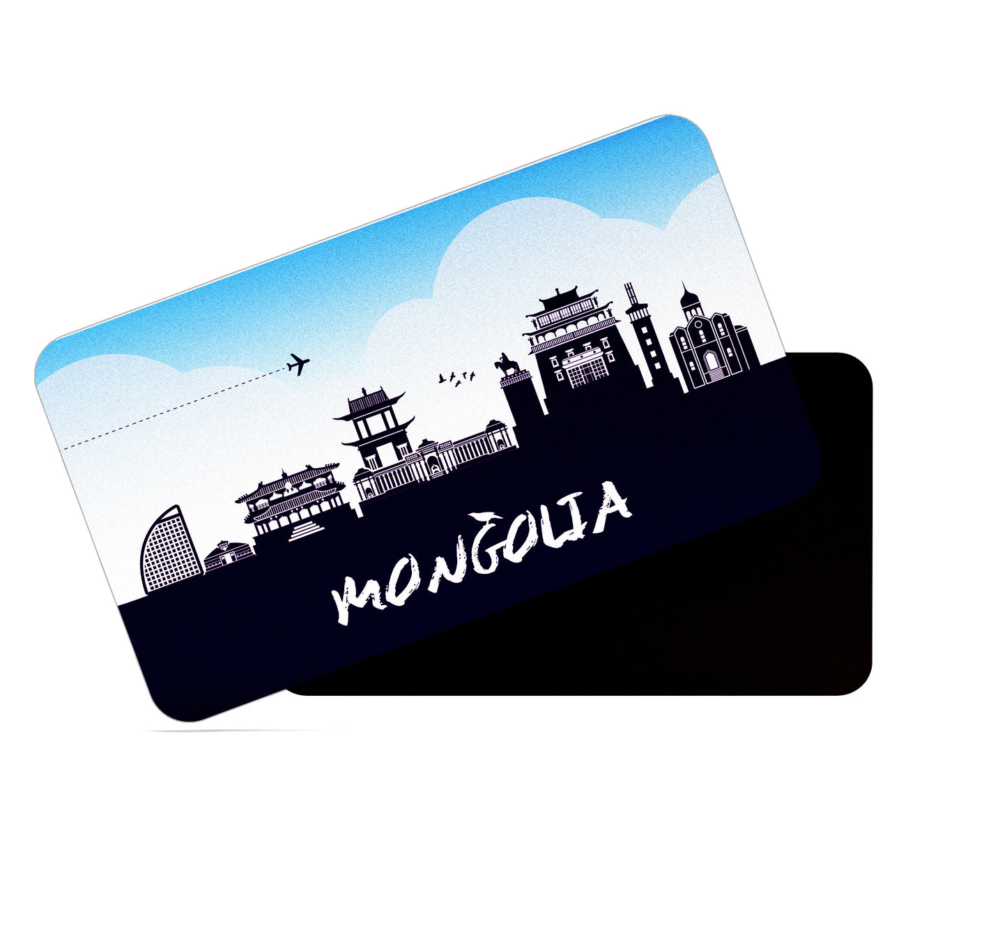 dhcrafts Rectangular Fridge Magnet Purple Mongolia Design Pack of 1 (8.6cm x 5.4cm)