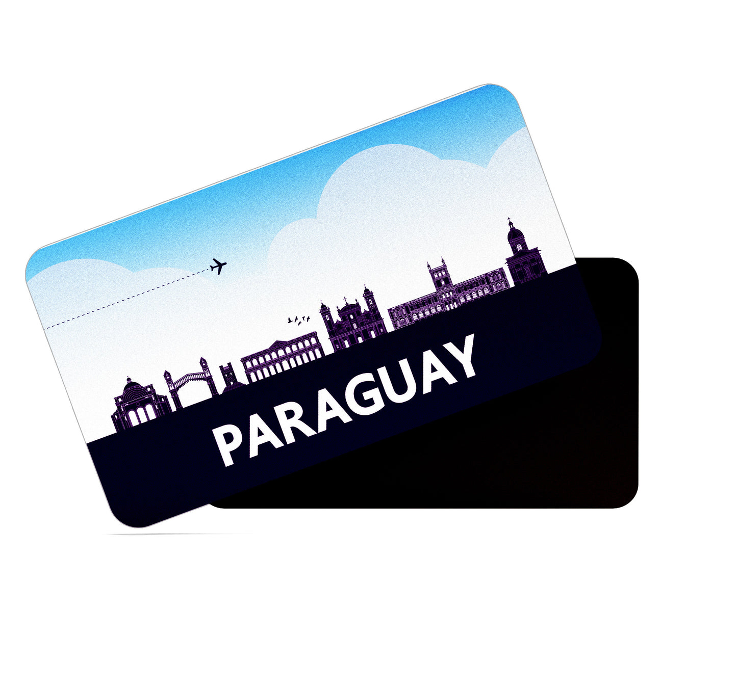 dhcrafts Rectangular Fridge Magnet Purple Paraguay Design Pack of 1 (8.6cm x 5.4cm)