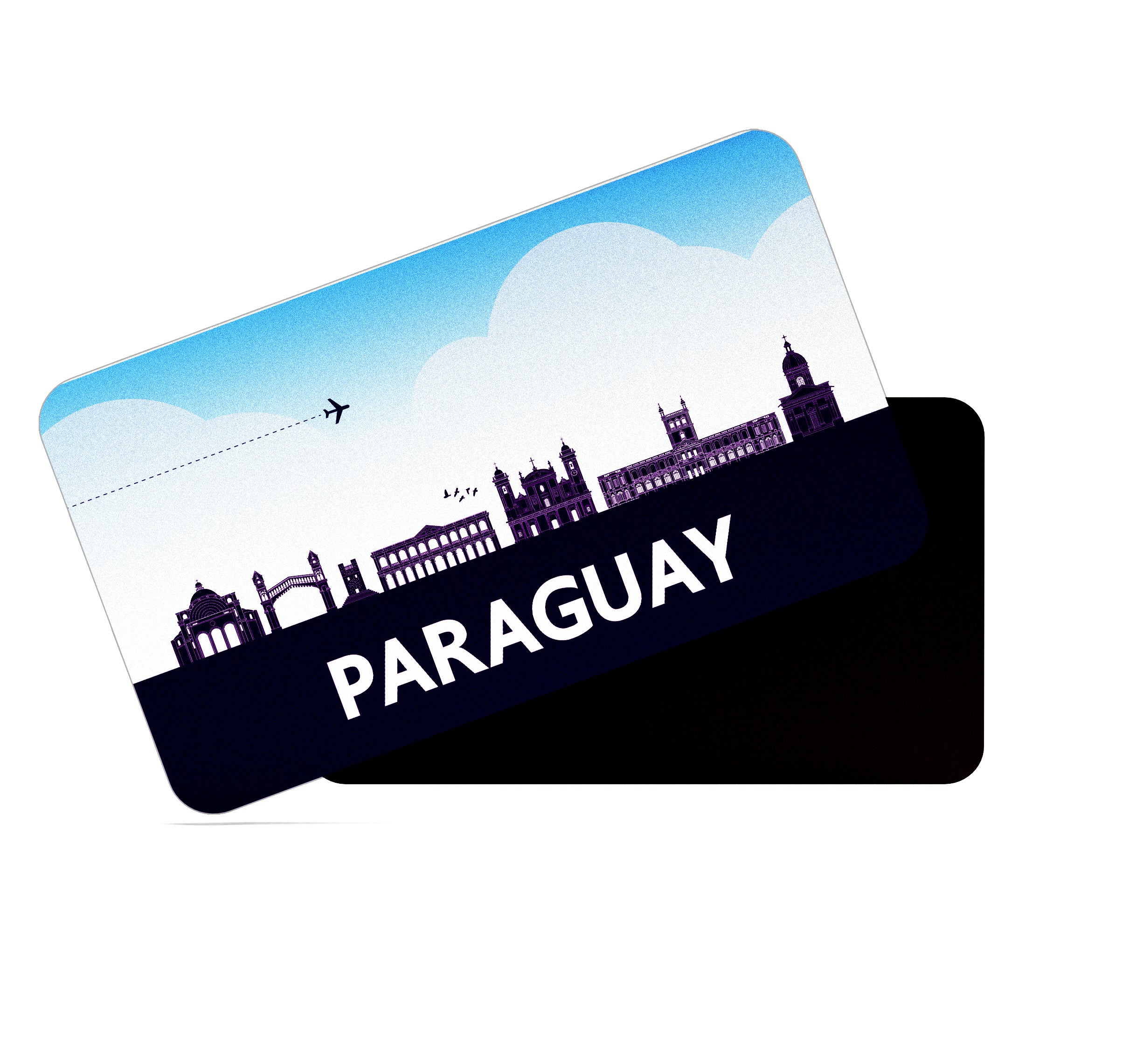 dhcrafts Rectangular Fridge Magnet Purple Paraguay Design Pack of 1 (8.6cm x 5.4cm)