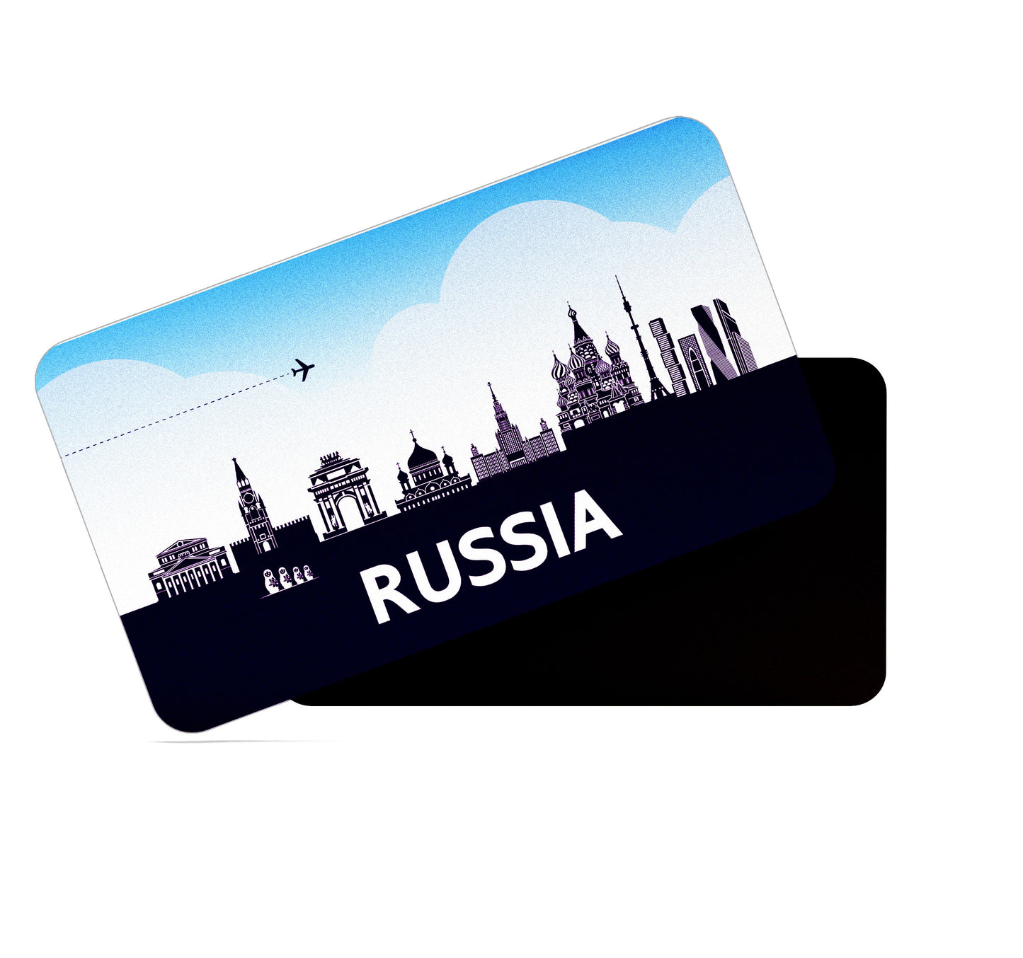 dhcrafts Rectangular Fridge Magnet Purple Russia Design Pack of 1 (8.6cm x 5.4cm)