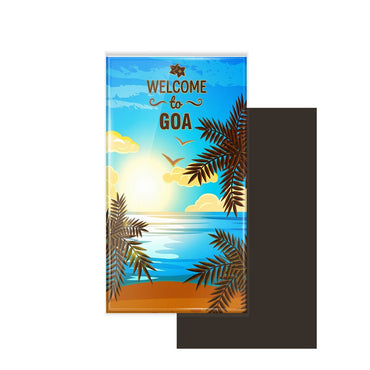 dhcrafts Rectangular Fridge Magnet Goa Multicolor Welcome to Goa Design Pack of 1 (8.6cm x 5.4cm)