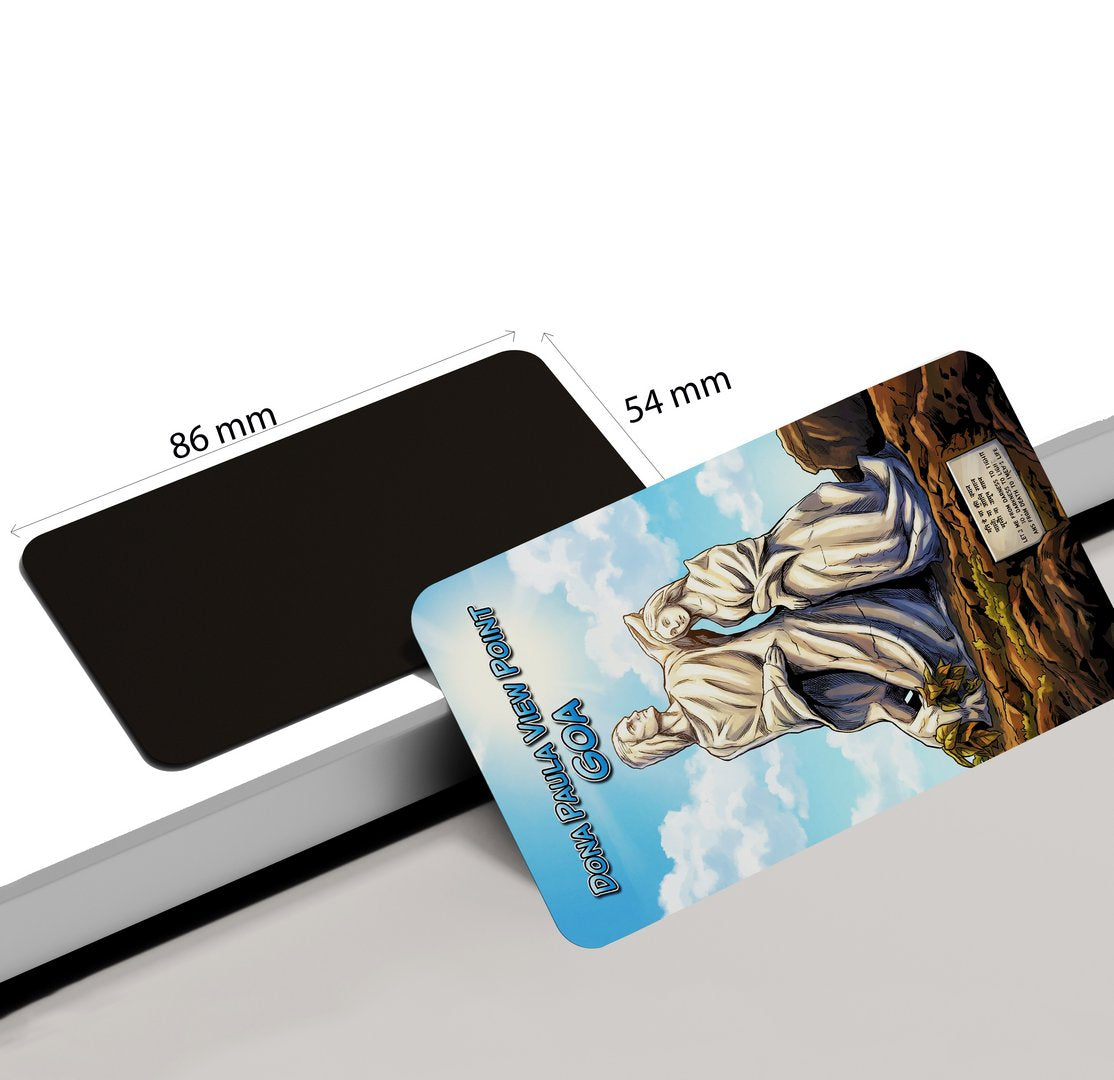 dhcrafts Rectangular Fridge Magnet Goa Multicolor Dona Paula View Point Design Pack of 1 (8.6cm x 5.4cm)