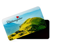 dhcrafts Rectangular Rubber Fridge Magnet / Magnetic Card Multicolor Karnataka Chikmangalur D10 Design Pack of 1 (8.6cm x 5.4cm)