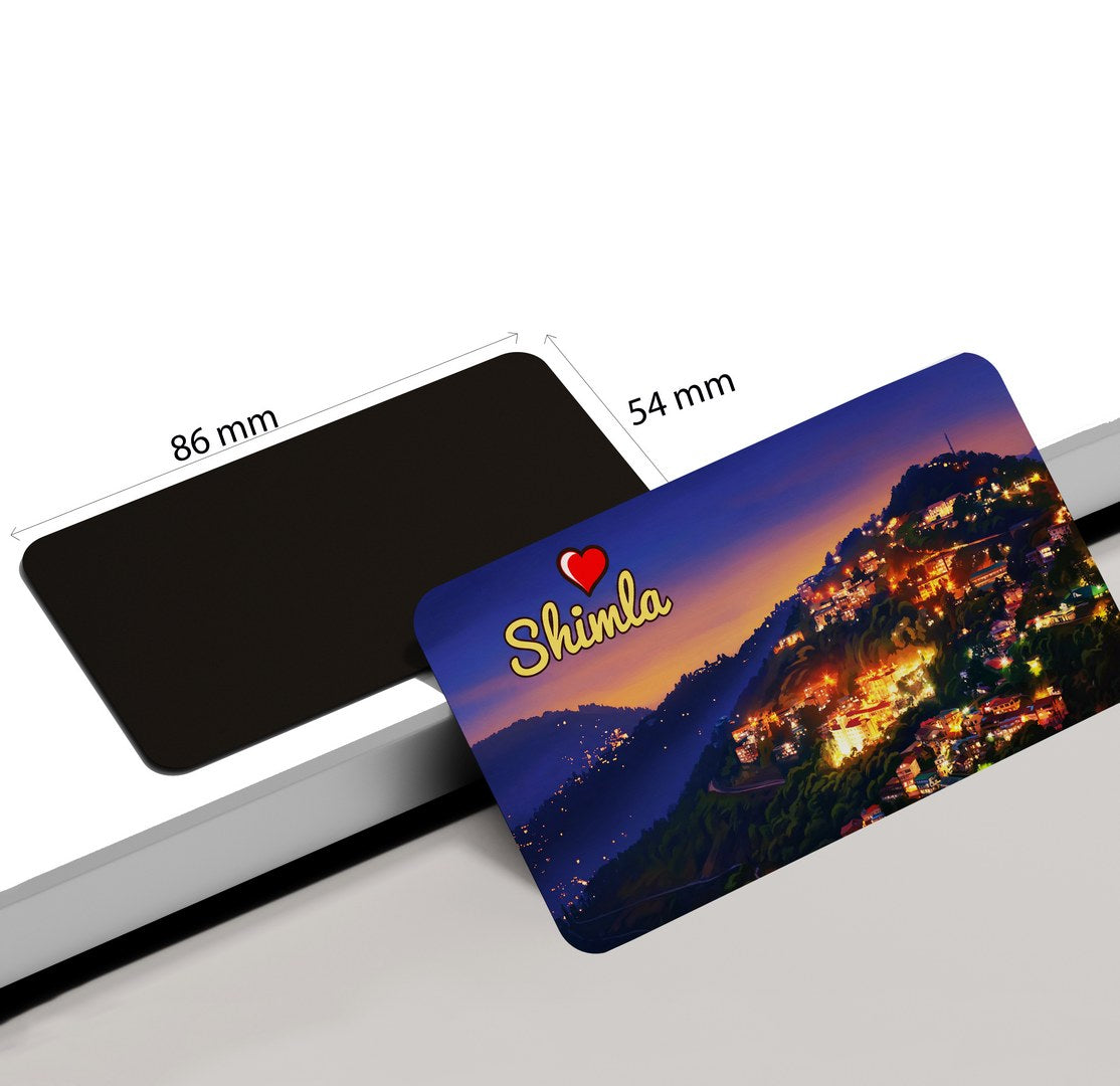 dhcrafts Rectangular Fridge Magnet Multicolor Himachal Pradesh Shimla D1 Design Pack of 1 (8.6cm x 5.4cm)