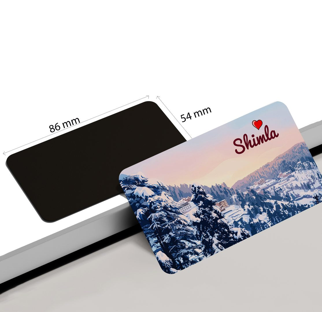 dhcrafts Rectangular Fridge Magnet Multicolor Himachal Pradesh Shimla D3 Design Pack of 1 (8.6cm x 5.4cm)