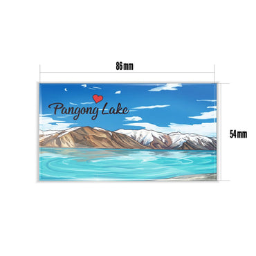 dhcrafts Rectangular Fridge Magnet Multicolor Ladakh Pangong Lake Design Pack of 1 (8.6cm x 5.4cm)