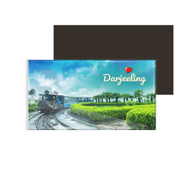 dhcrafts Rectangular Fridge Magnet Multicolor Darjeeling D1 Design Pack of 1 (8.6cm x 5.4cm)