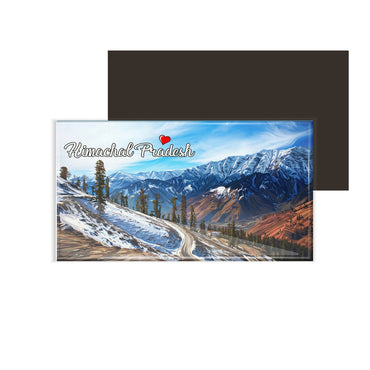 dhcrafts Rectangular Fridge Magnet Multicolor Himachal Pradesh Design Pack of 1 (8.6cm x 5.4cm)