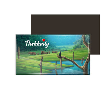 dhcrafts Rectangular Fridge Magnet Multicolor Kerala Thekkady Design Pack of 1 (8.6cm x 5.4cm)