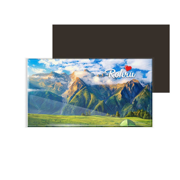 dhcrafts Rectangular Fridge Magnet Multicolor Himachal Pradesh Rohru Design Pack of 1 (8.6cm x 5.4cm)
