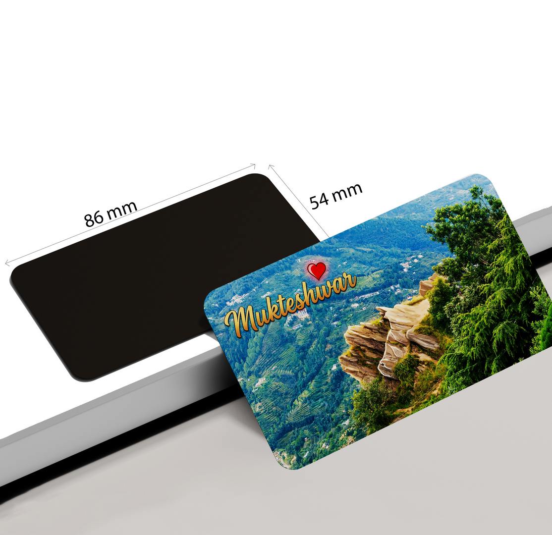 dhcrafts Rectangular Fridge Magnet Multicolor Uttarakhand Mukteshwar D2 Design Pack of 1 (8.6cm x 5.4cm)