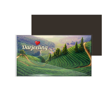 dhcrafts Rectangular Fridge Magnet Multicolor West Bengal Darjeeling D2 Design Pack of 1 (8.6cm x 5.4cm)