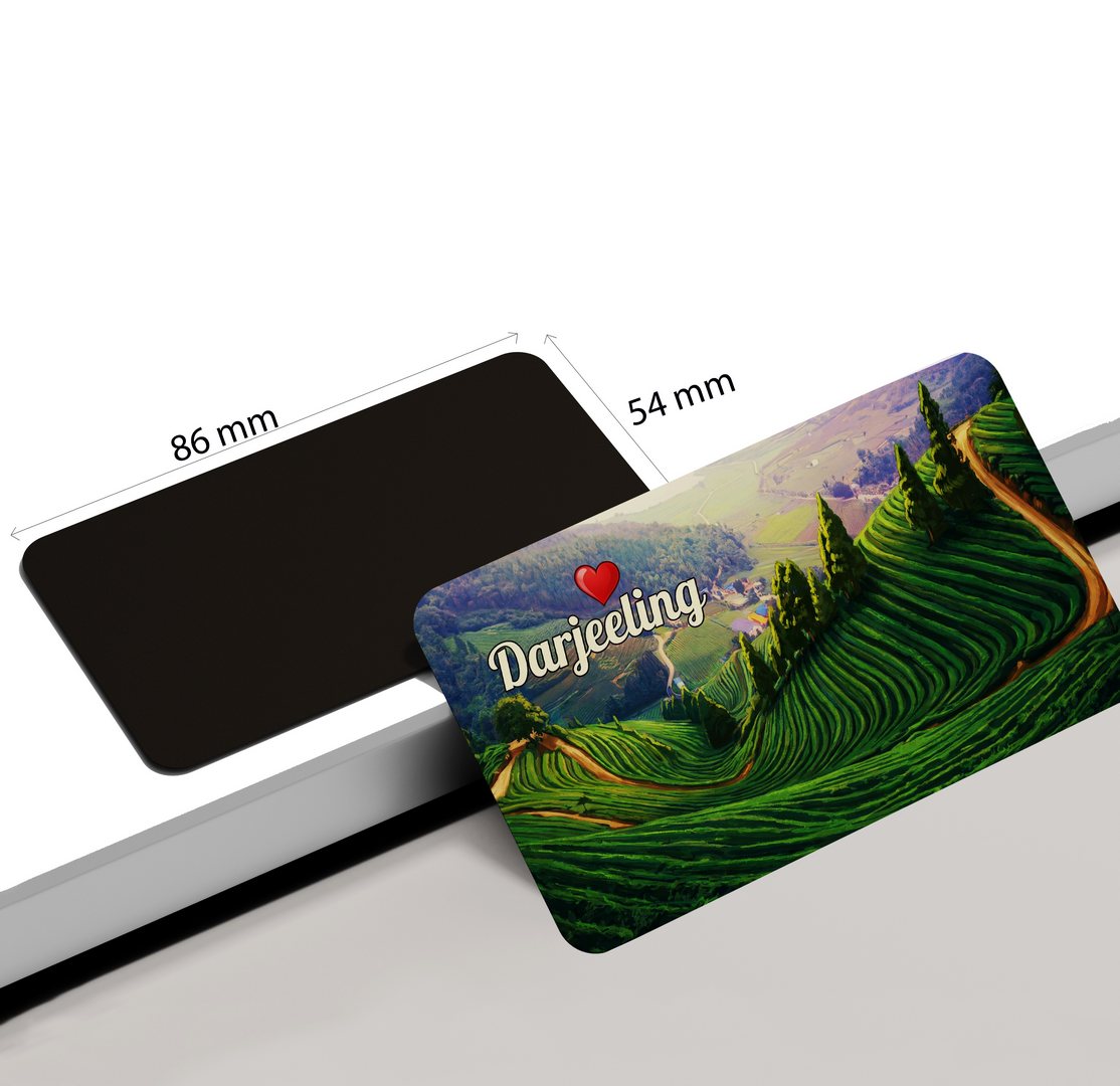 dhcrafts Rectangular Fridge Magnet Multicolor West Bengal Darjeeling D2 Design Pack of 1 (8.6cm x 5.4cm)