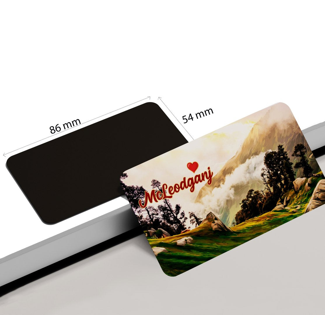 dhcrafts Rectangular Fridge Magnet Multicolor Himachal Pradesh Mcleodganj Design Pack of 1 (8.6cm x 5.4cm)