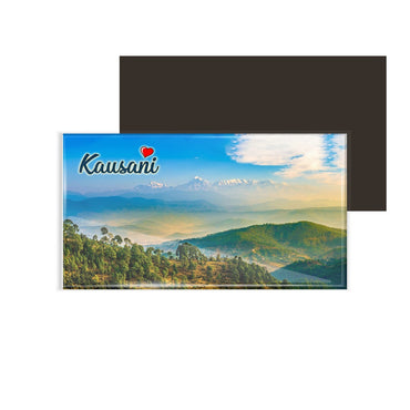 dhcrafts Rectangular Fridge Magnet Multicolor Uttarakhand Kausani Design Pack of 1 (8.6cm x 5.4cm)