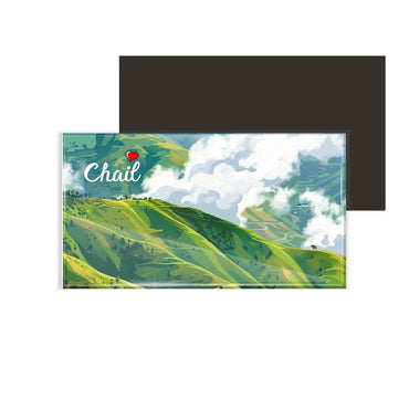 dhcrafts Rectangular Fridge Magnet Multicolor Himachal Pradesh Chail Design Pack of 1 (8.6cm x 5.4cm)