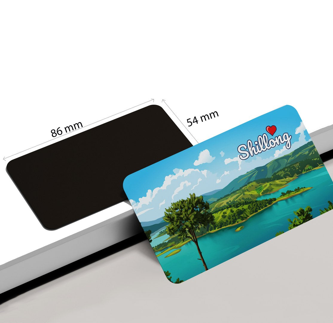dhcrafts Rectangular Fridge Magnet Multicolor Meghalaya Shillong Design Pack of 1 (8.6cm x 5.4cm)