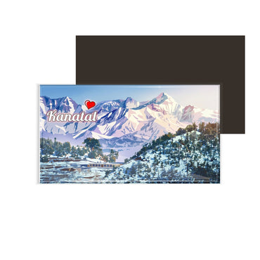 dhcrafts Rectangular Fridge Magnet Multicolor Uttarakhand Kanatal Design Pack of 1 (8.6cm x 5.4cm)