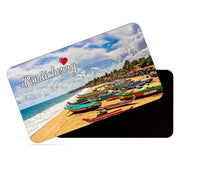 dhcrafts Rectangular Rubber Fridge Magnet / Magnetic Card Multicolor Tamil Nadu Pndicherry D2 Design Pack of 1 (8.6cm x 5.4cm)